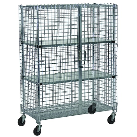 TECHNIBILT SHELVING SYSTEMS Security Cage, Mob, Solid Shlf-3, 24x60x69 MSEC603F-SLD